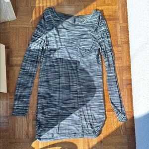 BCBGMaxAzria Black and White Striped Top